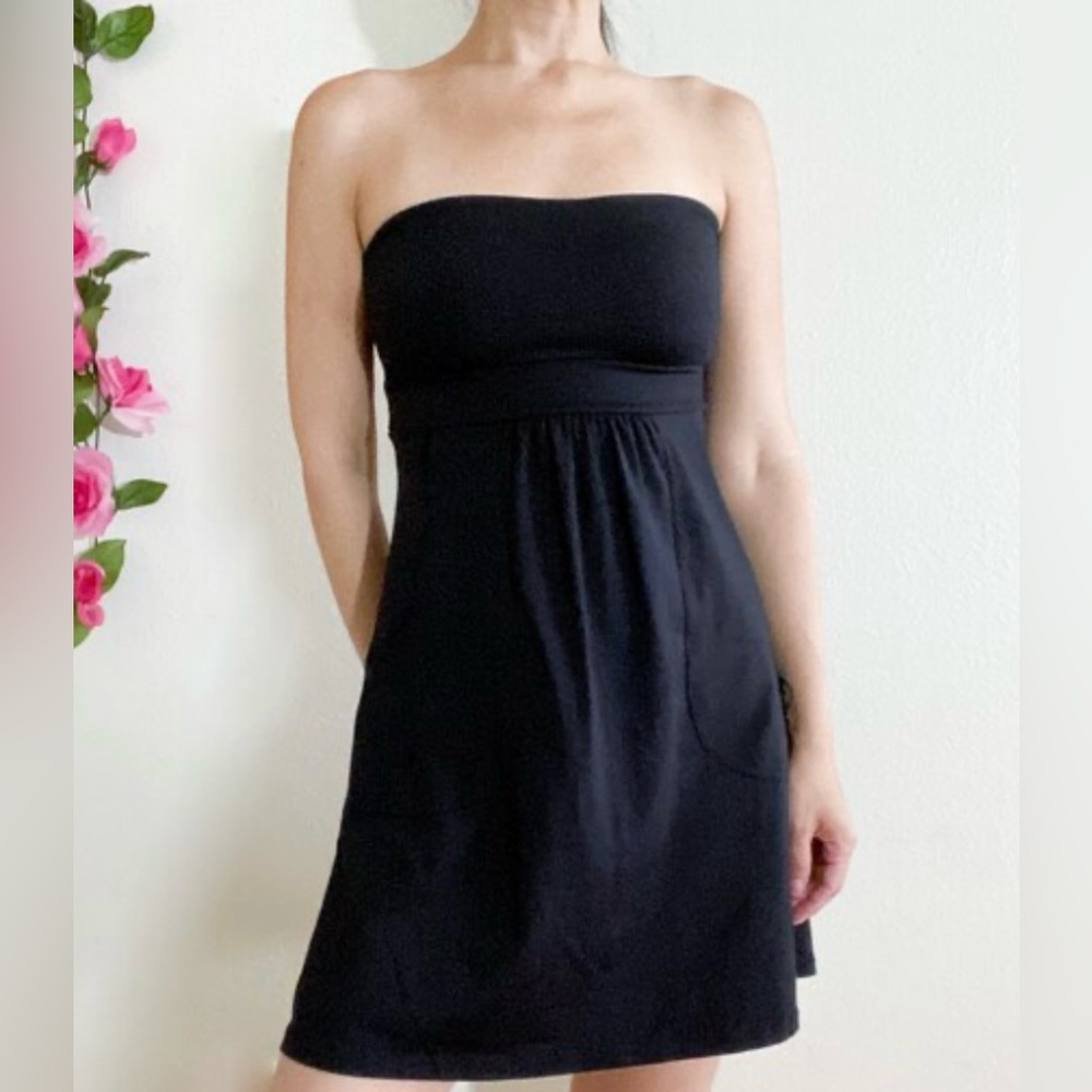 Susana Monaco Navy Strapless Dress, Sz M